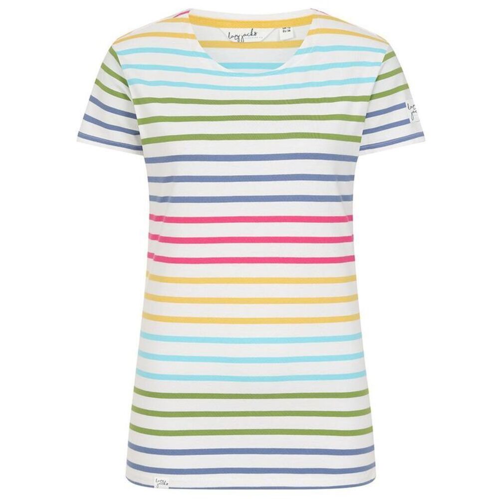 Lazy Jacks Womens/Ladies Breton Top / Rainbow